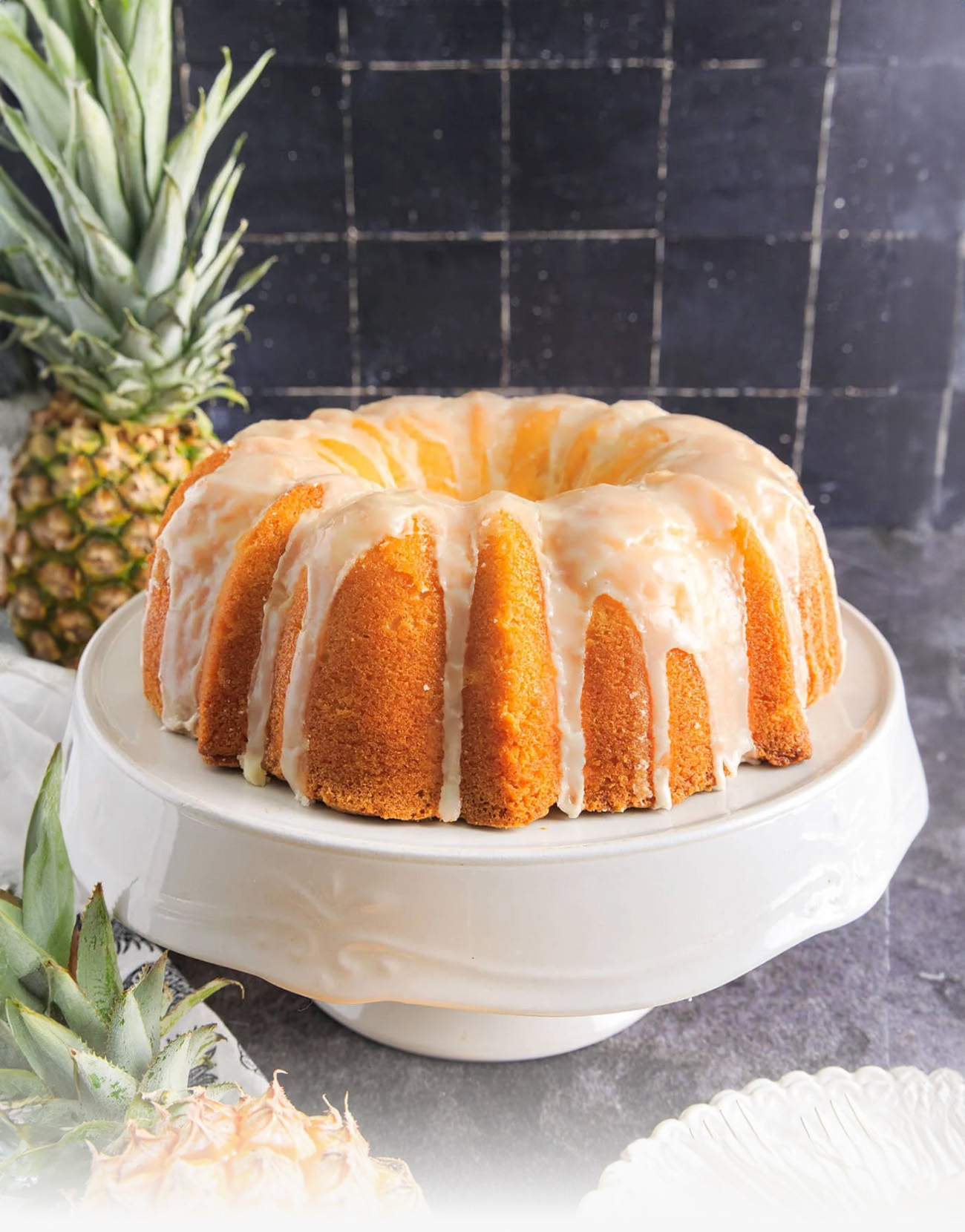 Lovely Pineapple Heart Shape Cake - Town Tokri