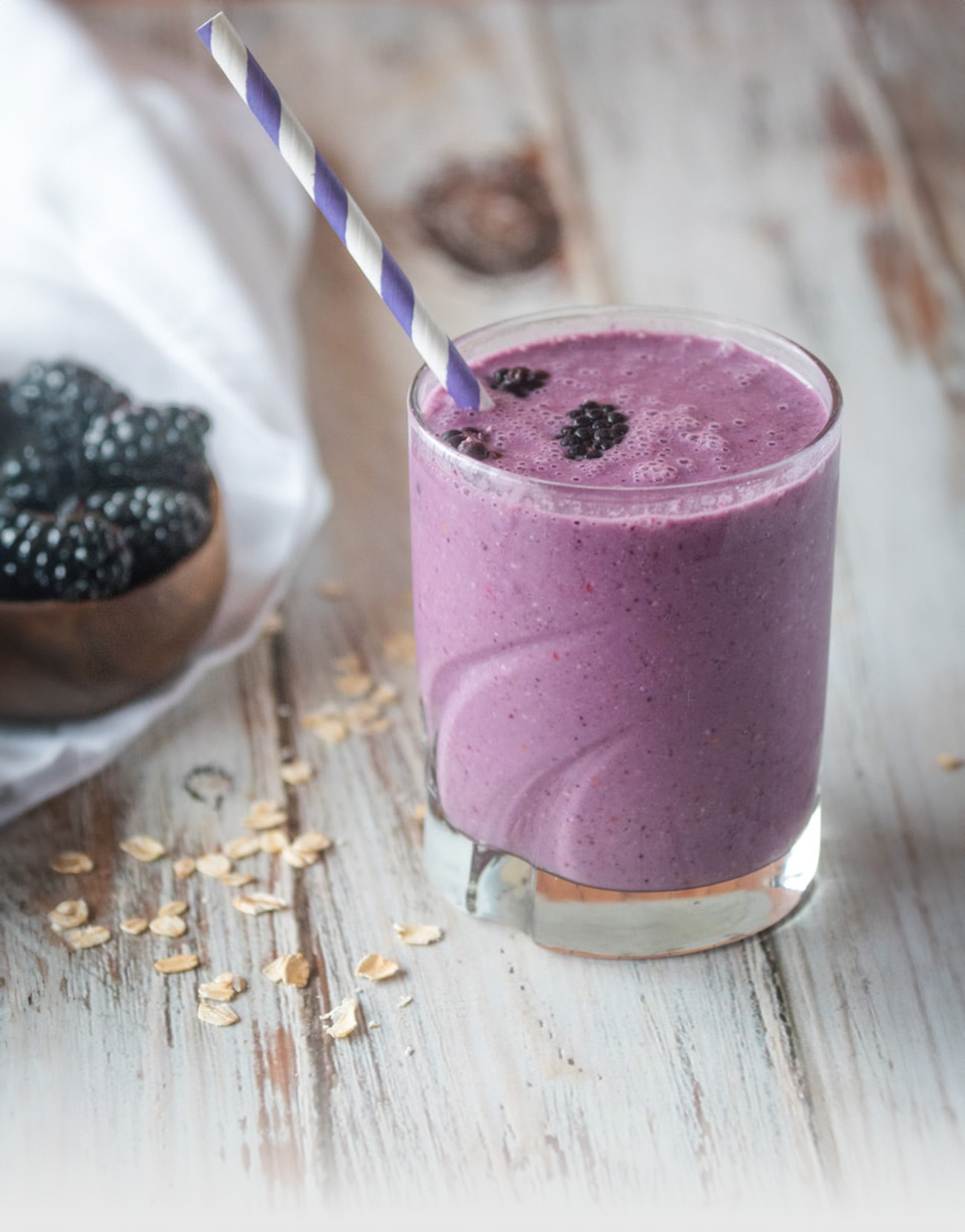 Böğürtlenli ve Elmalı Smoothie